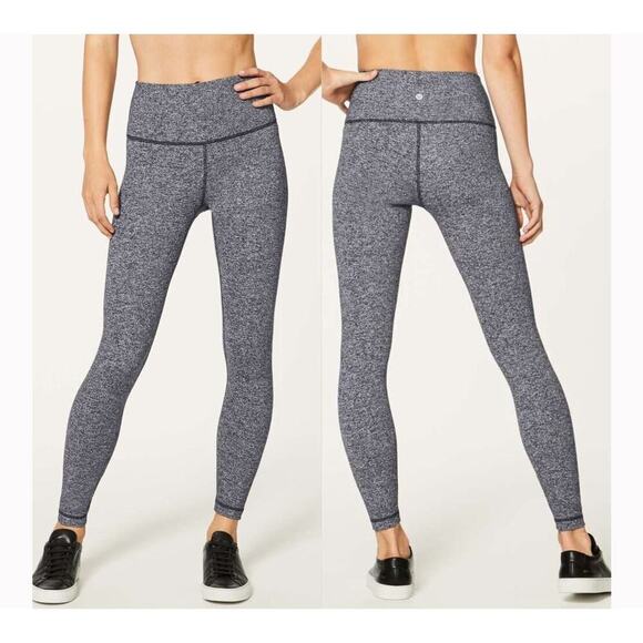 Lululemon Wunder Under Hi-Rise 7/8 Tight *25" Womens Size 8 Heathered Black - Picture 1 of 9